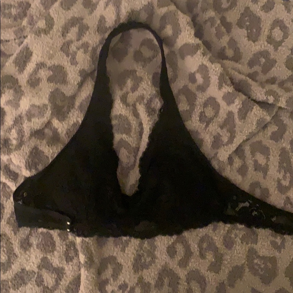 Black A&F halter bralette